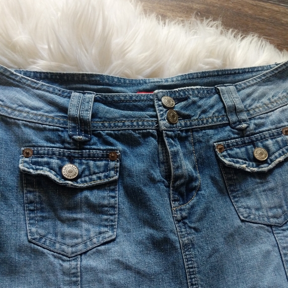 Unionbay | denim knee-length flair skirt - Picture 3 of 7